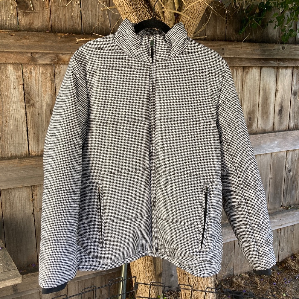 Black and White Puffer Jacket with Nice Detail by PURE NAVY